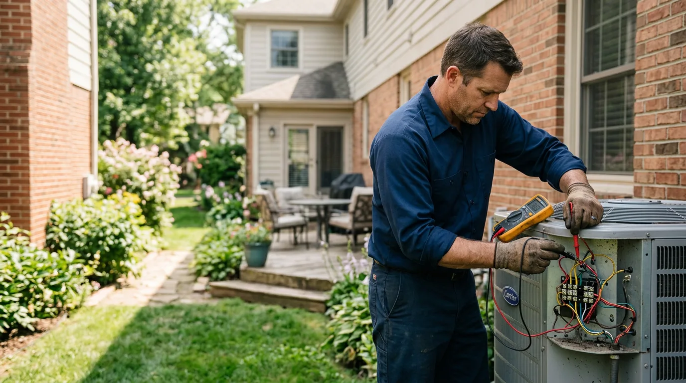 HVAC technician working near Spanaway, WA